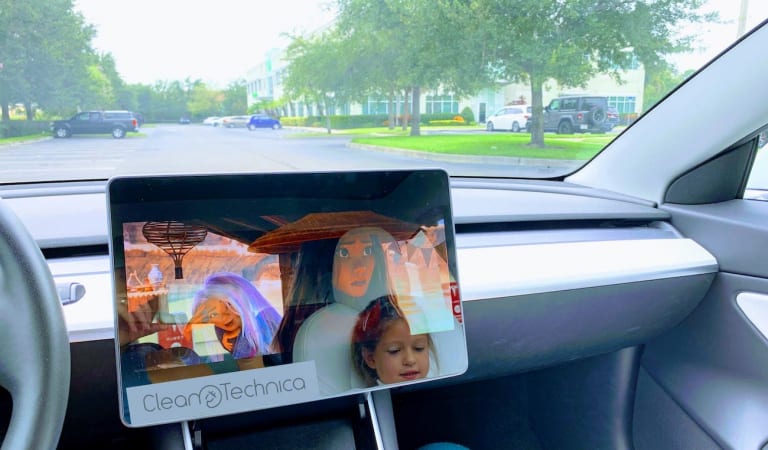 Tesla Adds Disney+ and Car Wash Mode