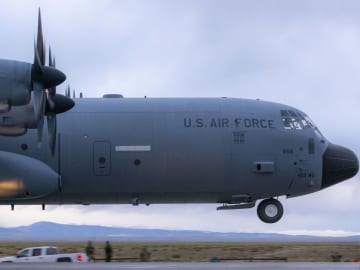 C-130s Operate From A Wyoming Highway To Train To Fight Against A Major Adversary